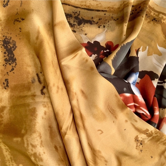 SILK SCARF LUXURY STYLE STOLES WOMEN HEADBAND - Picture 6 of 8